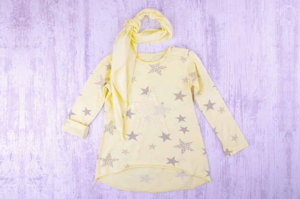 Tunic with a scarf