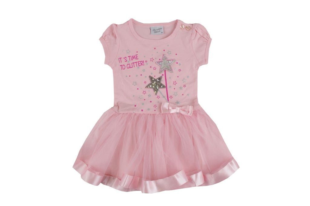 Short sleeve dress `glitter`
