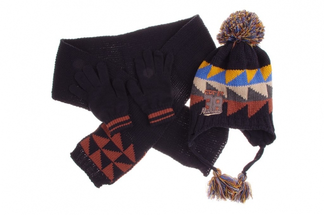 Set scarf, hat and boy gloves
