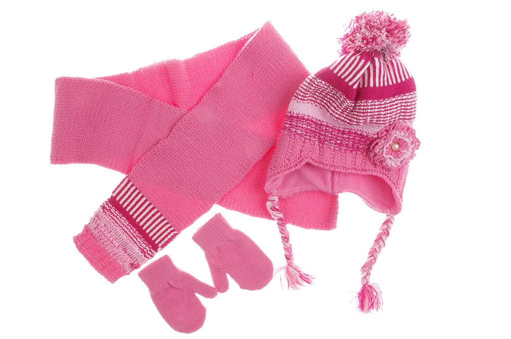 Set scarf, hat and gloves girl