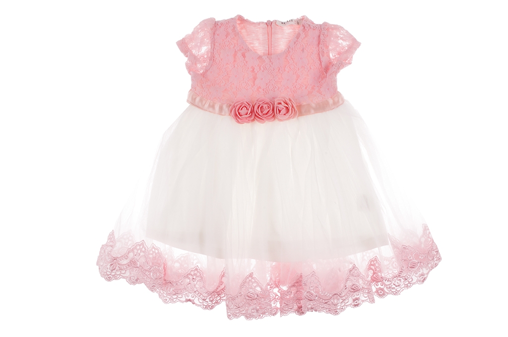 Dress with tulle and lace