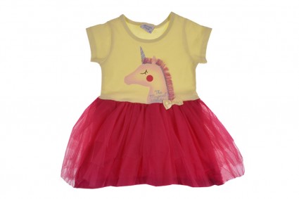 Dress short sleeve with tulle