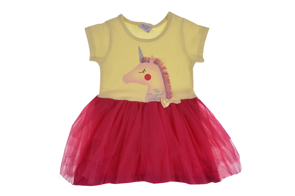Dress short sleeve with tulle