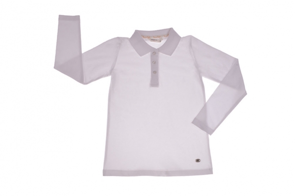 Blouse long sleeve girl with collar