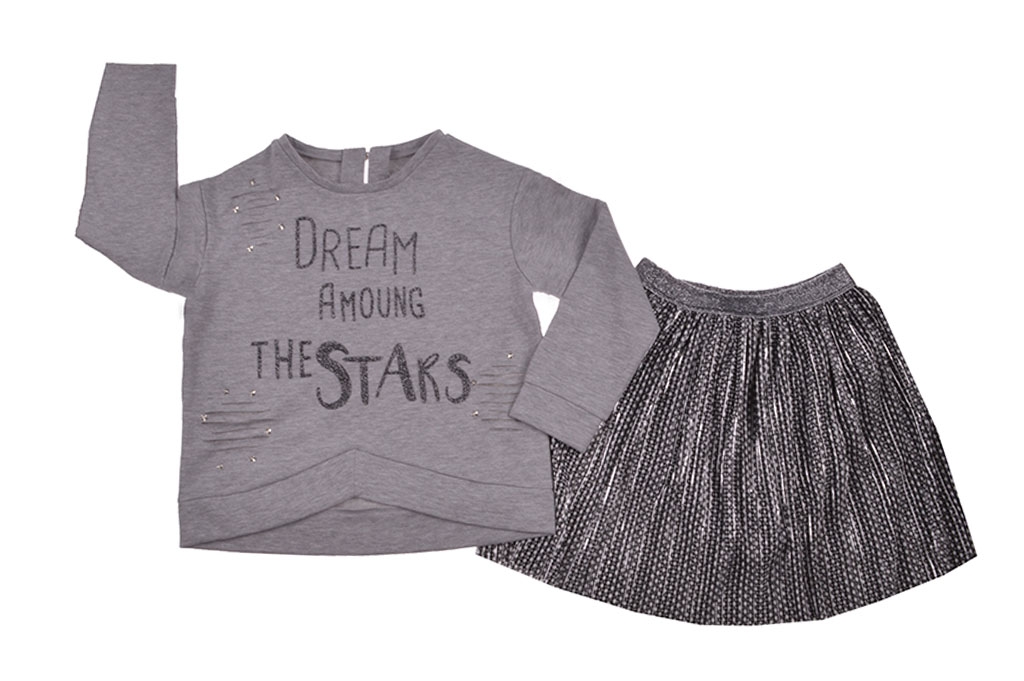 Set of long sleeves with a skirt girl
