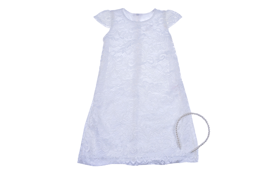 Lace dress short sleeve with tunic