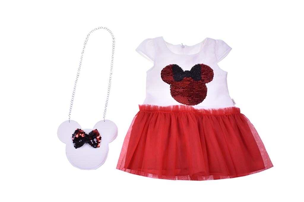 Dress short sleeve with purse