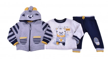 Set long sleeve boy 3 pieces