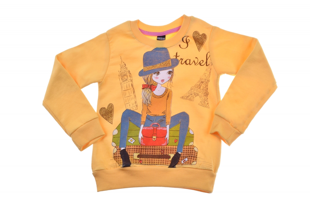 Blouse girl long sleeve wadding