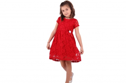 Dress with short lace