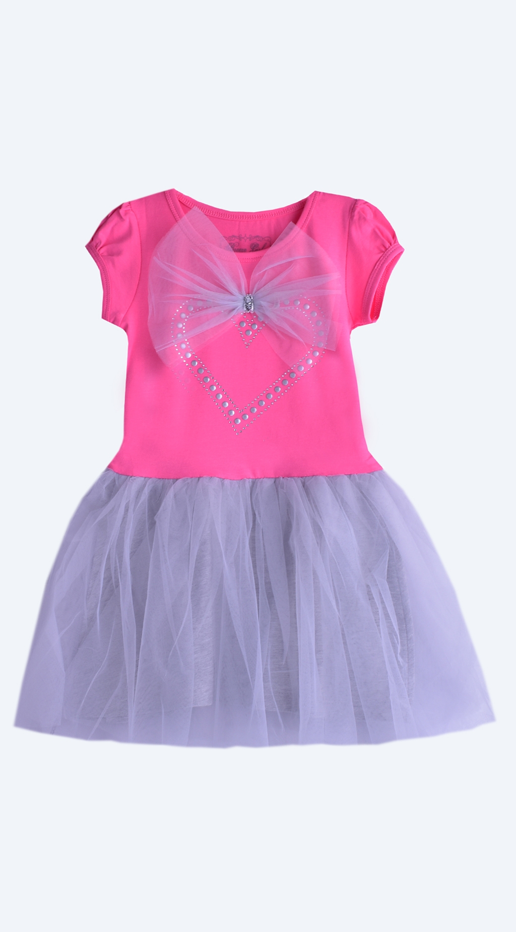 Short sleeve dress with tulle