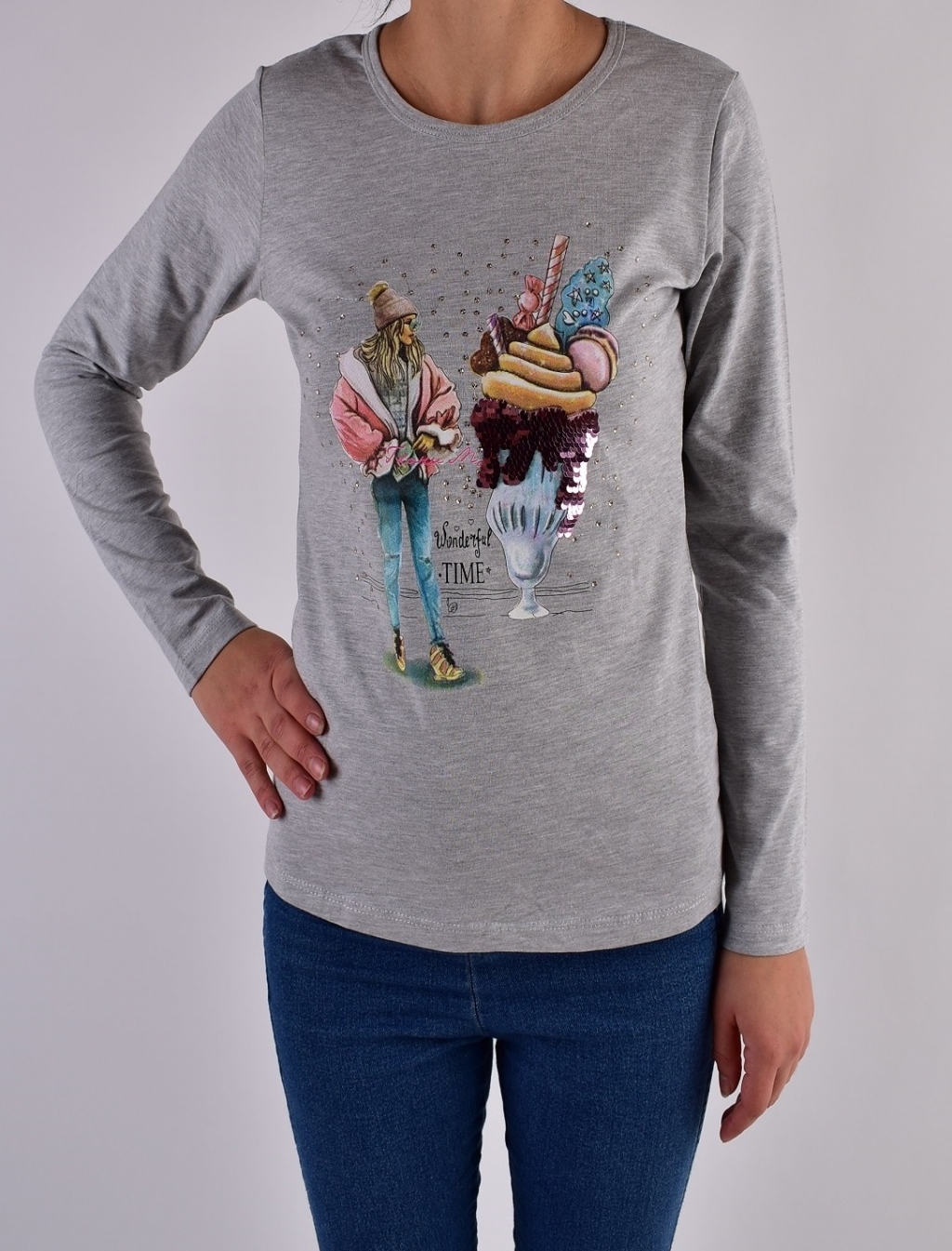 Long sleeve girl blouse