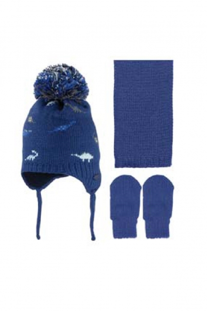 Set with a hat, scarf and gloves girl