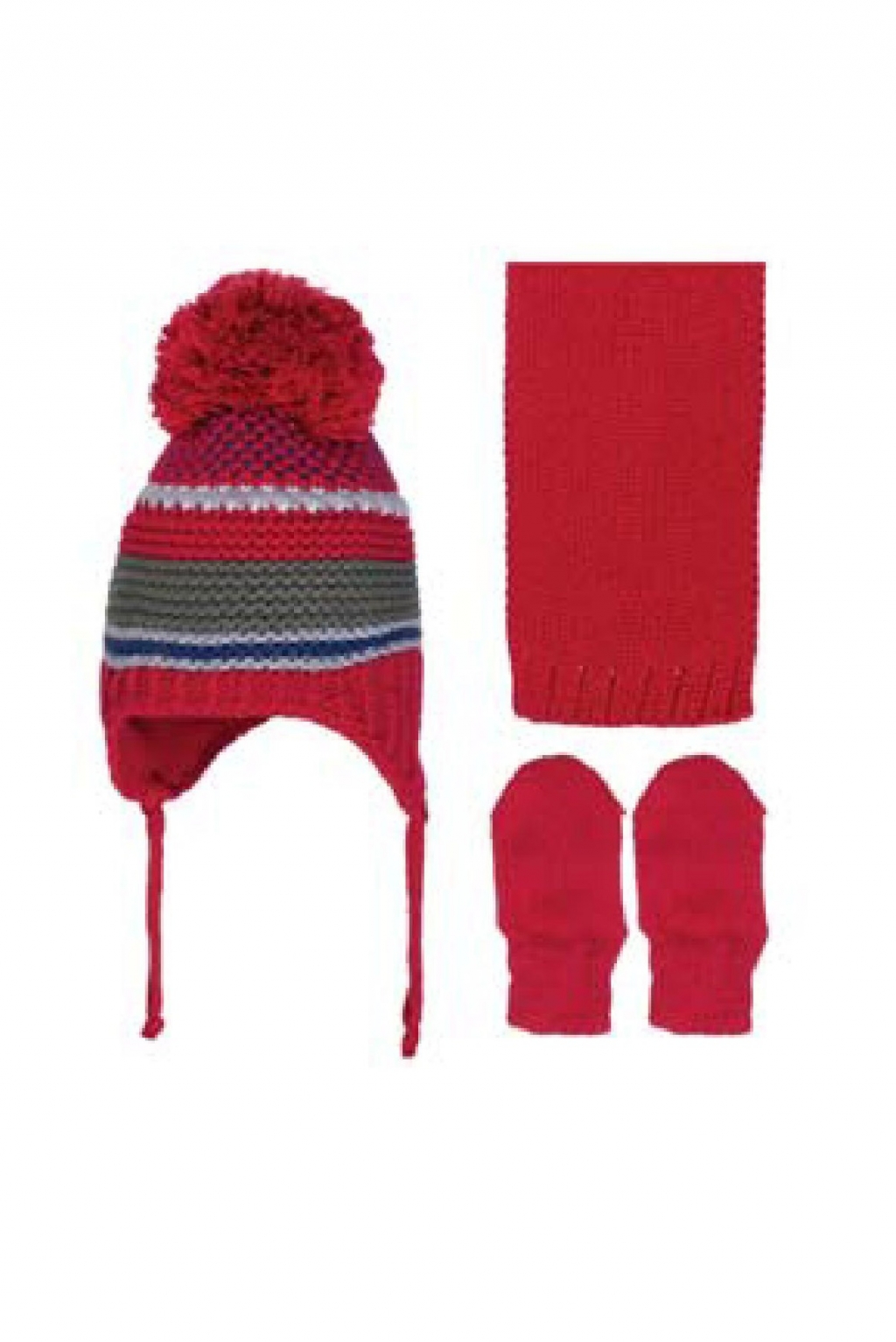 Set with a hat, scarf and gloves girl