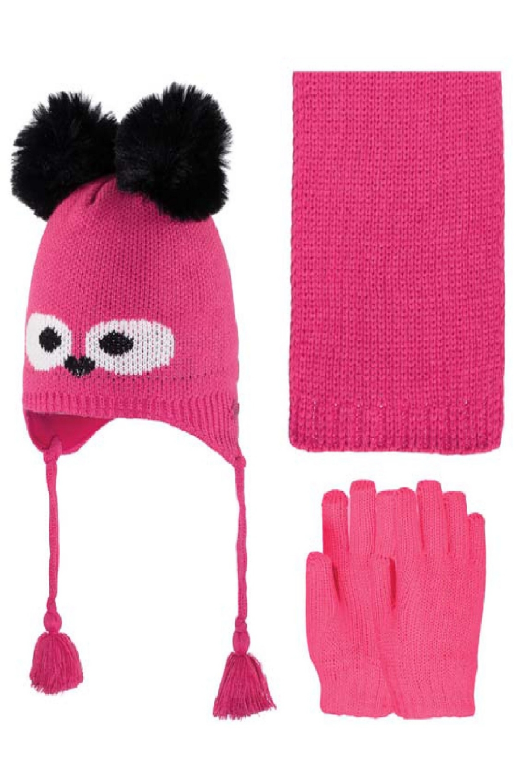 Set with a hat, scarf and gloves girl