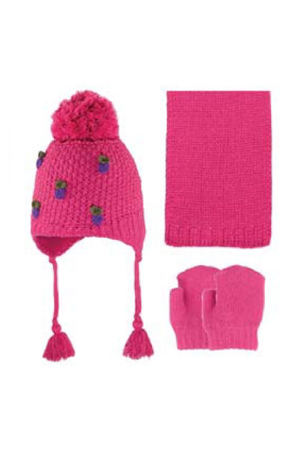Set with a hat, scarf and gloves girl
