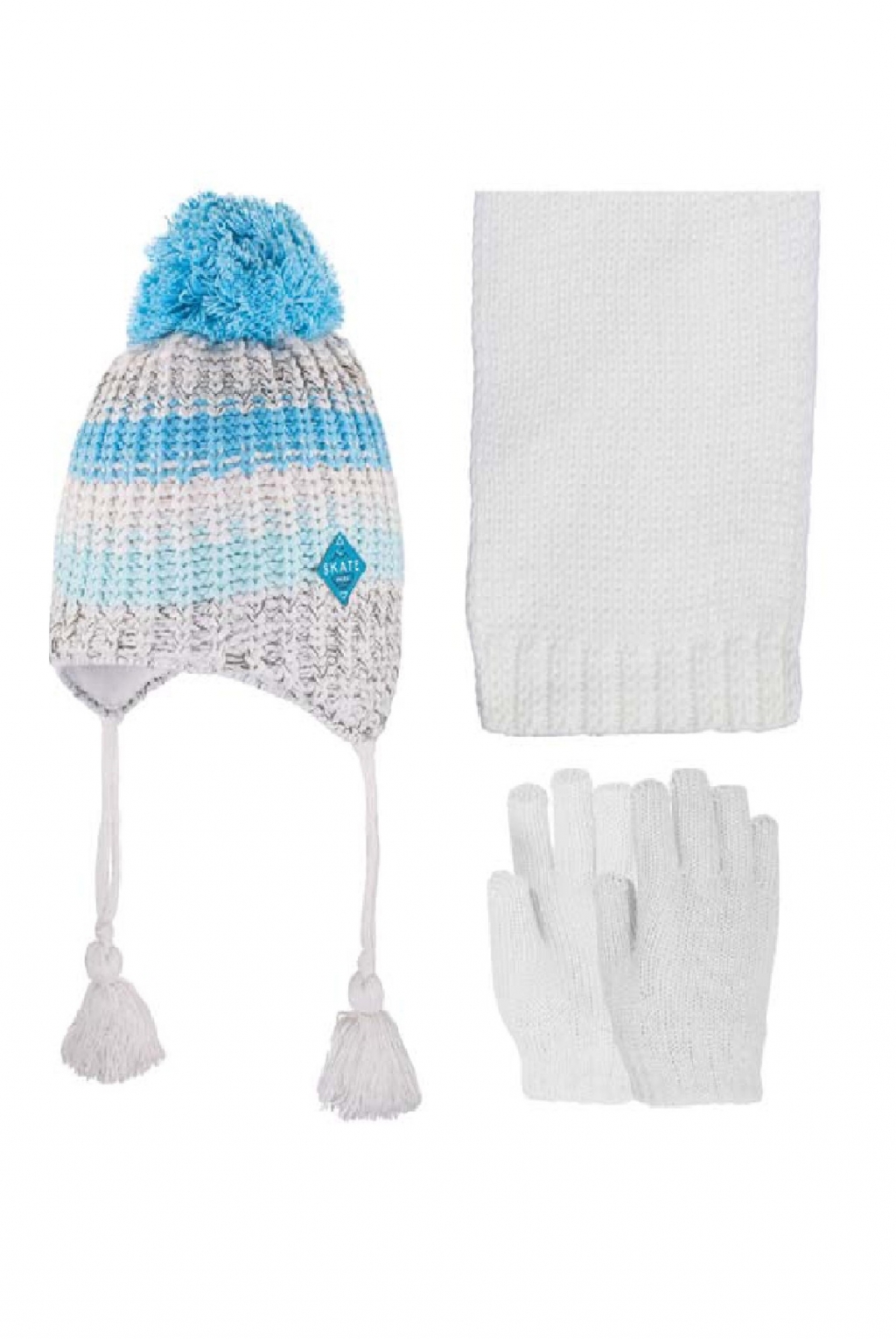 Set with a hat, scarf and gloves girl
