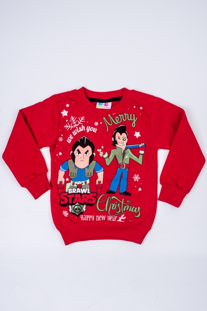 Christmas long sleeve boy blouse