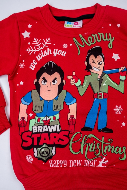 Christmas long sleeve boy blouse