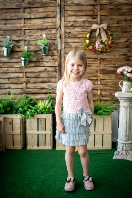Dress with tulle
