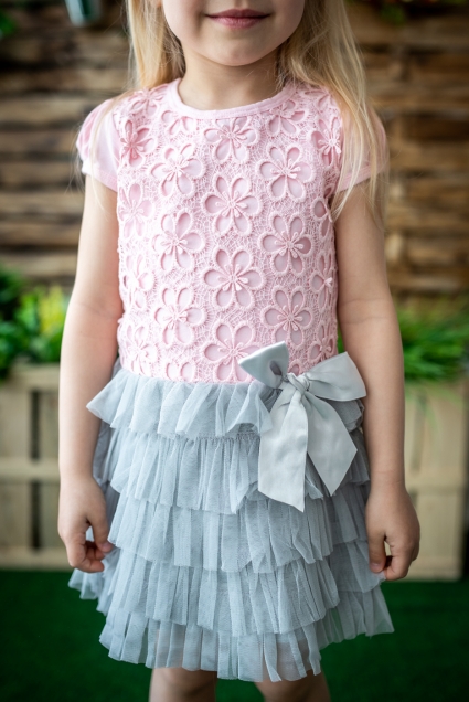 Dress with tulle