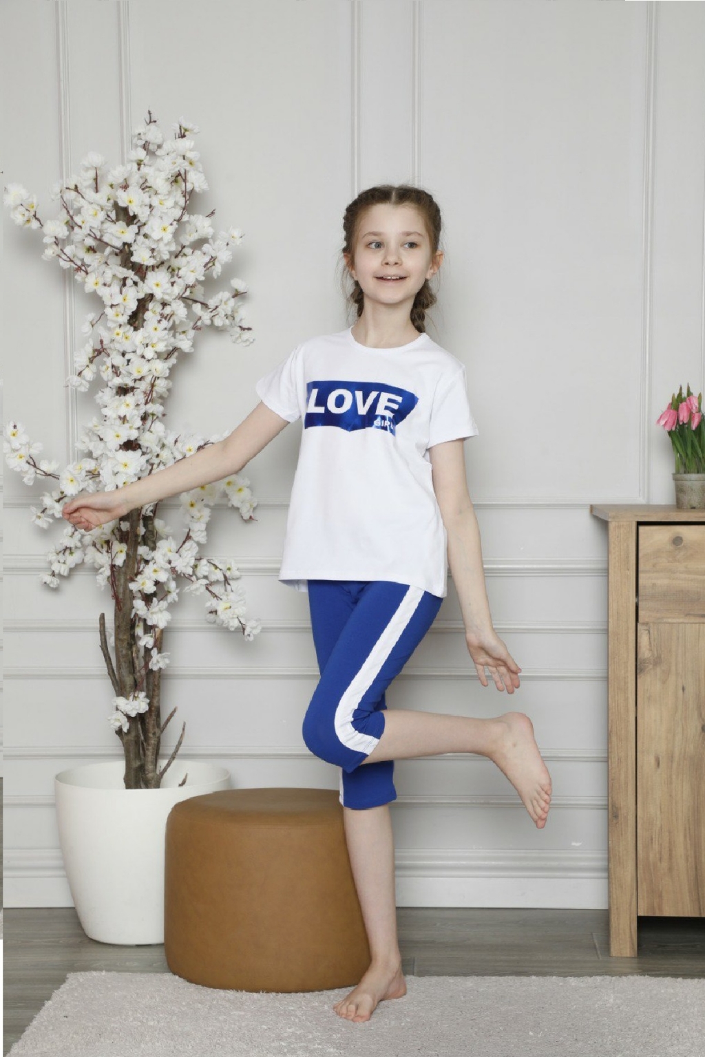 Long-sleeved girl pajamas