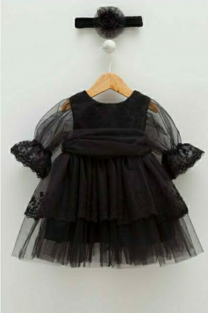 Long sleeve dress with hair band
