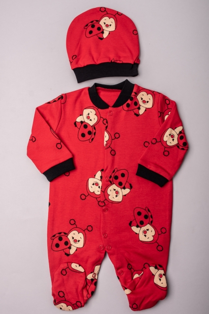 Overalls baby long sleeves with a hat