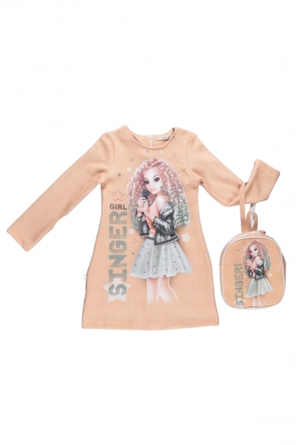 Rochie cu maneca lunga cu rucsac