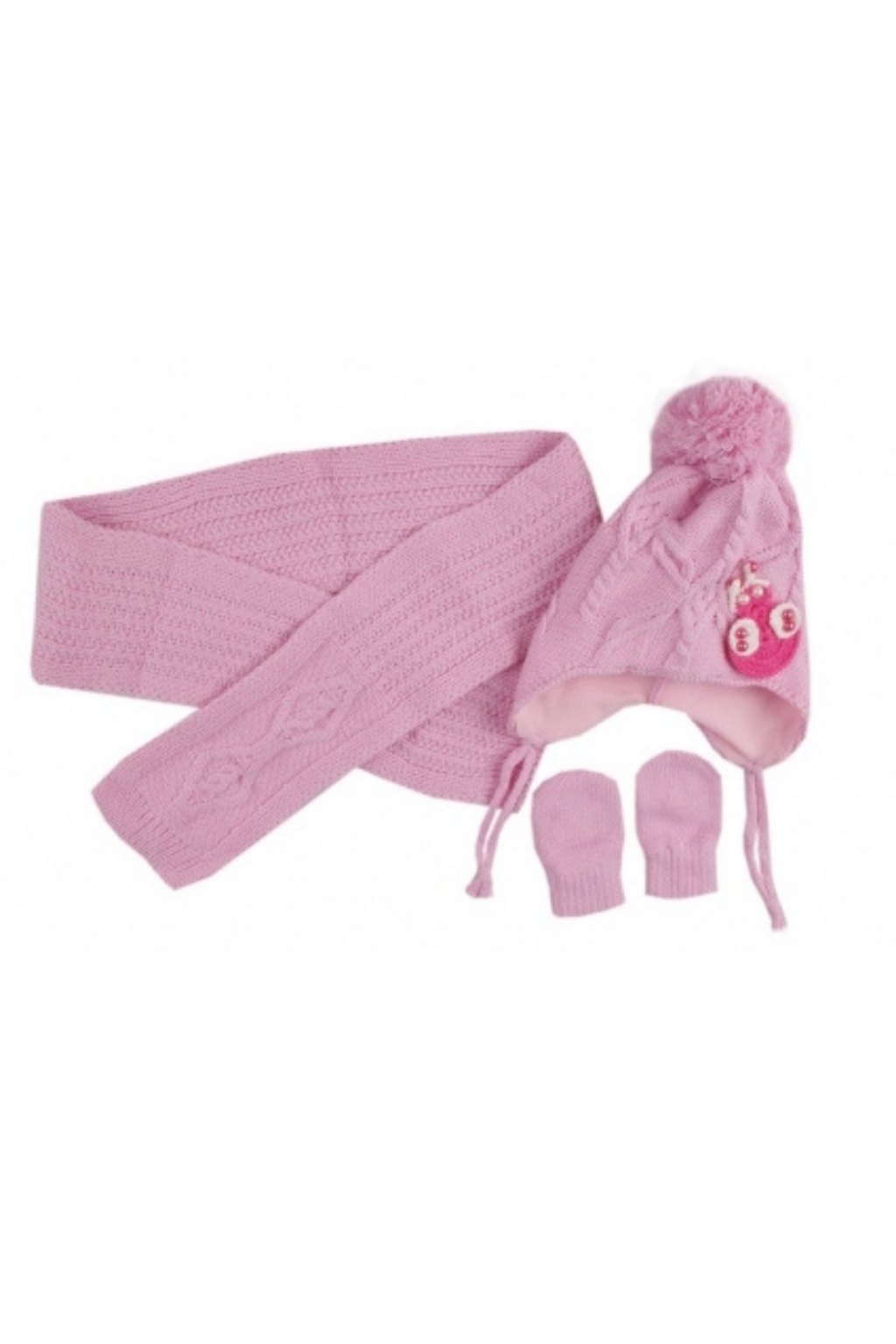 Set scarf, hat and gloves girl