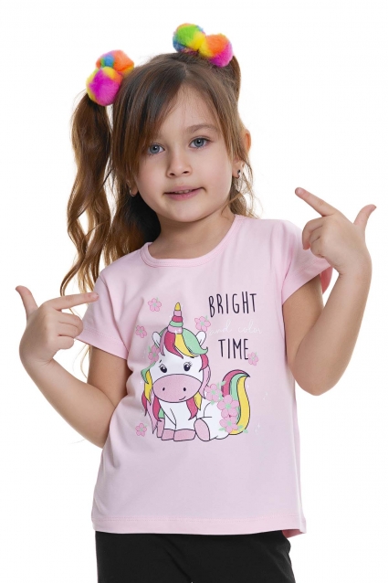 Fata tricou cu unicorn