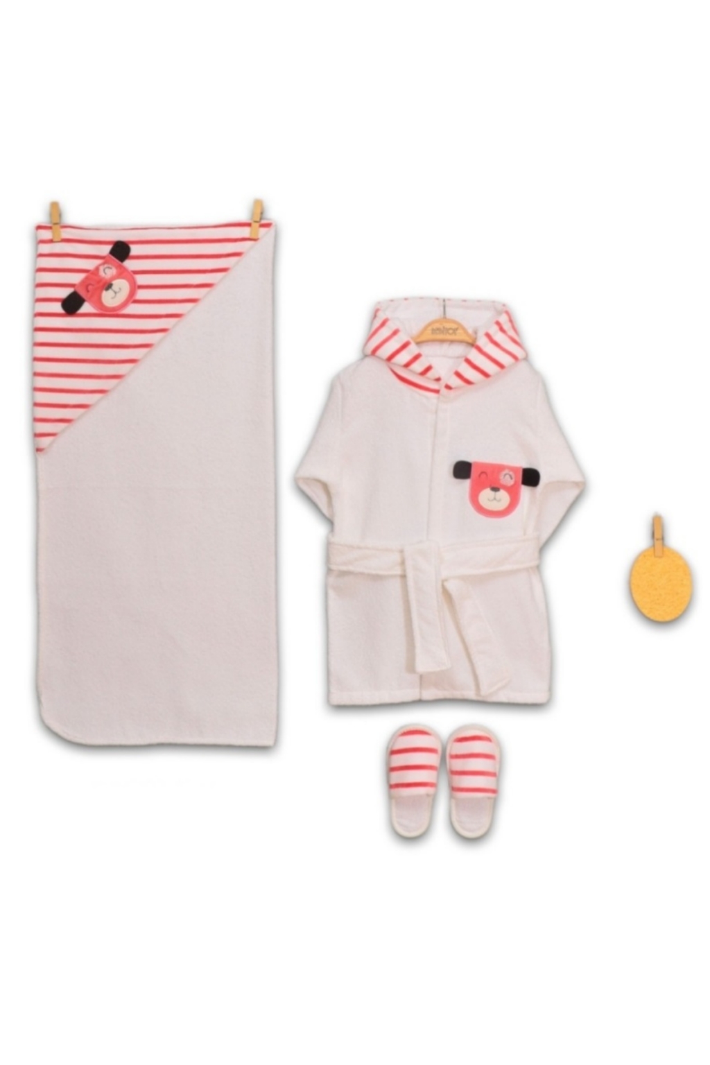 Bathroom set girl 4 pieces with a puppy