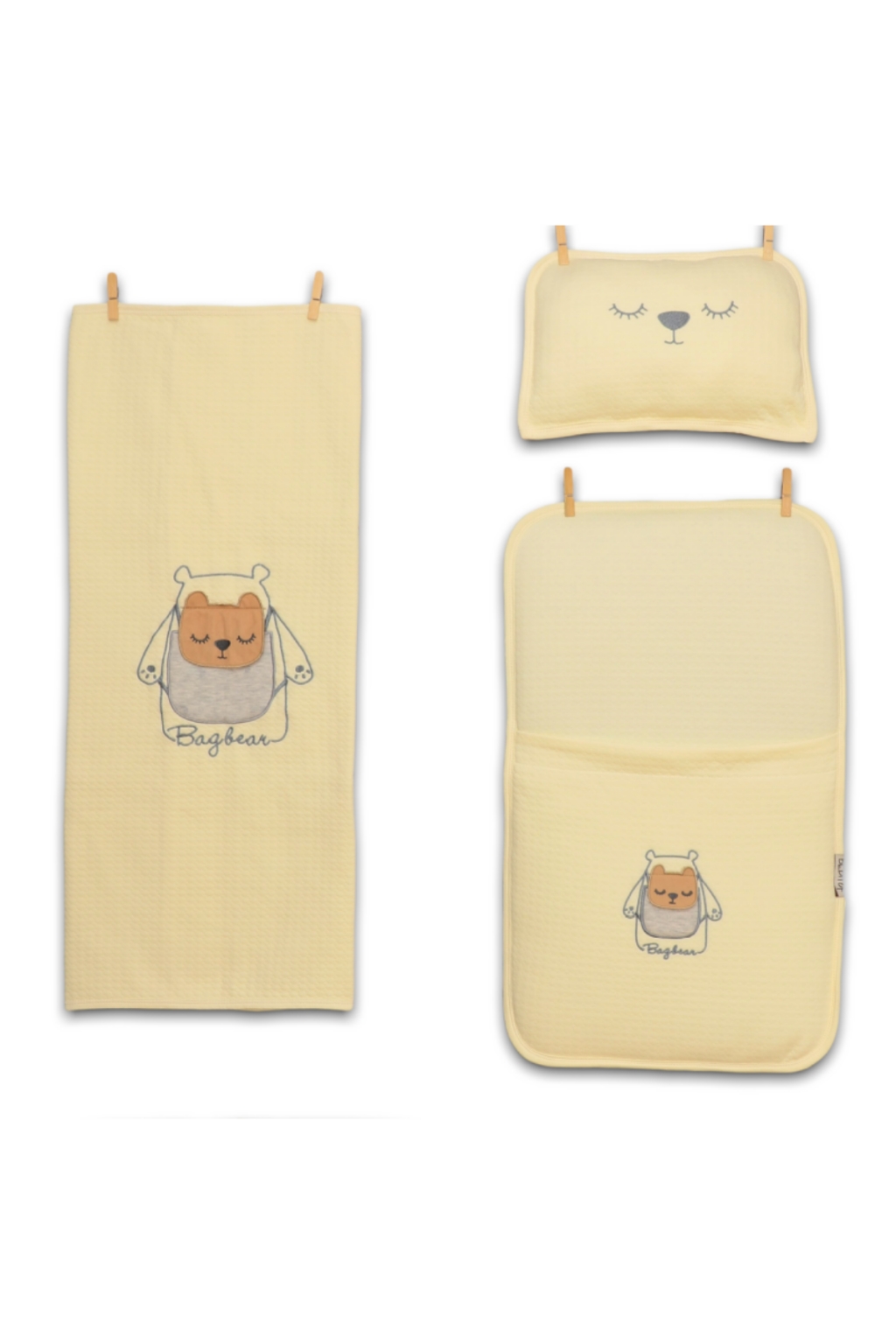 Trolley set with teddy bear