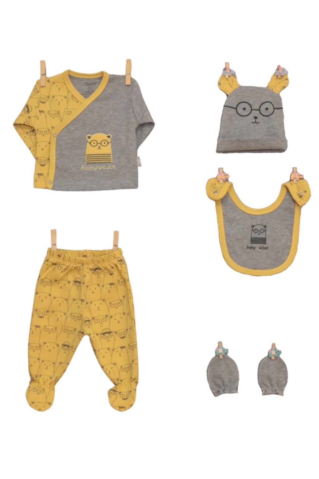 Writing kit boy 5 pieces with teddy bear