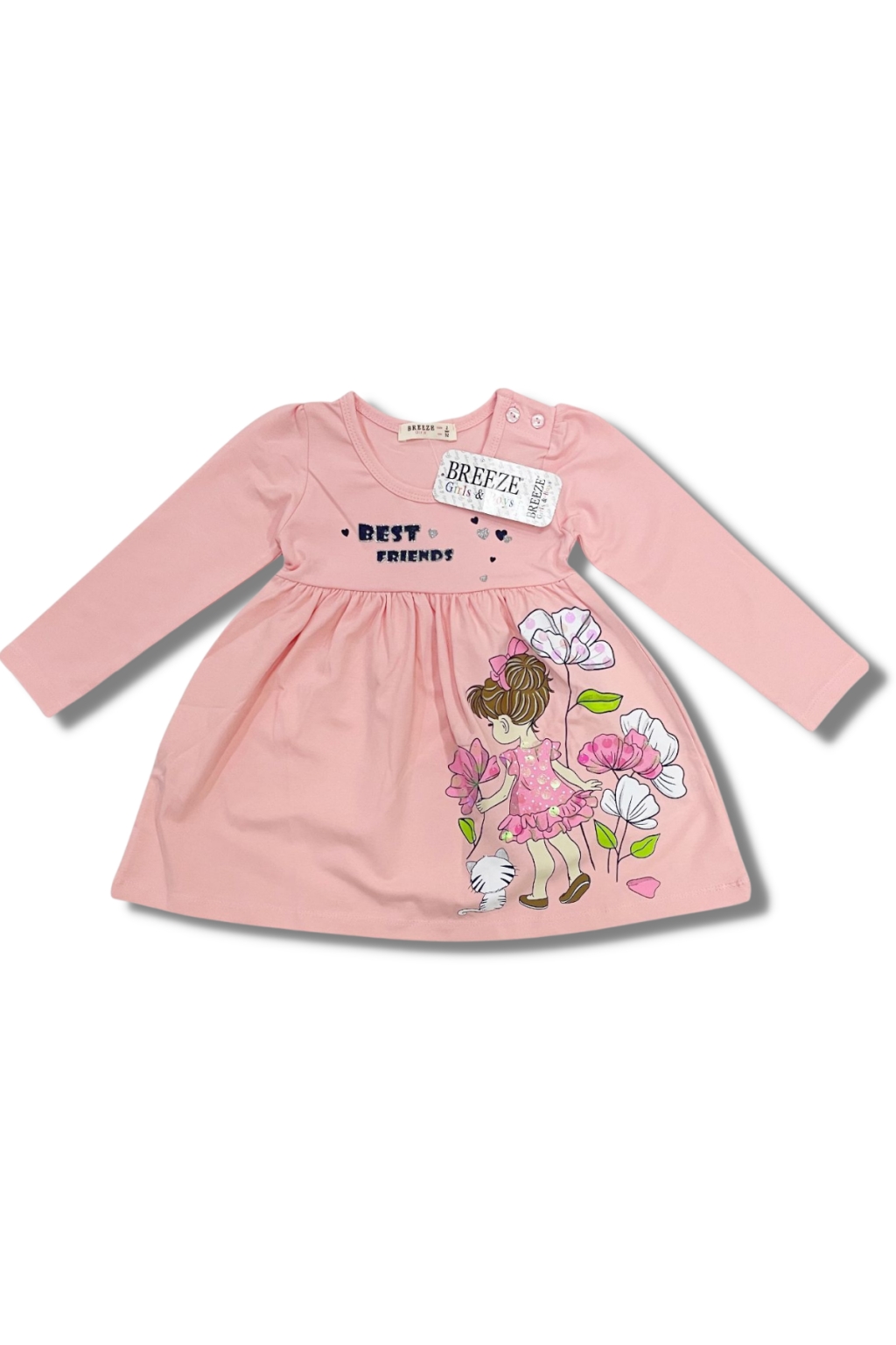 Long sleeve dress with baby girl