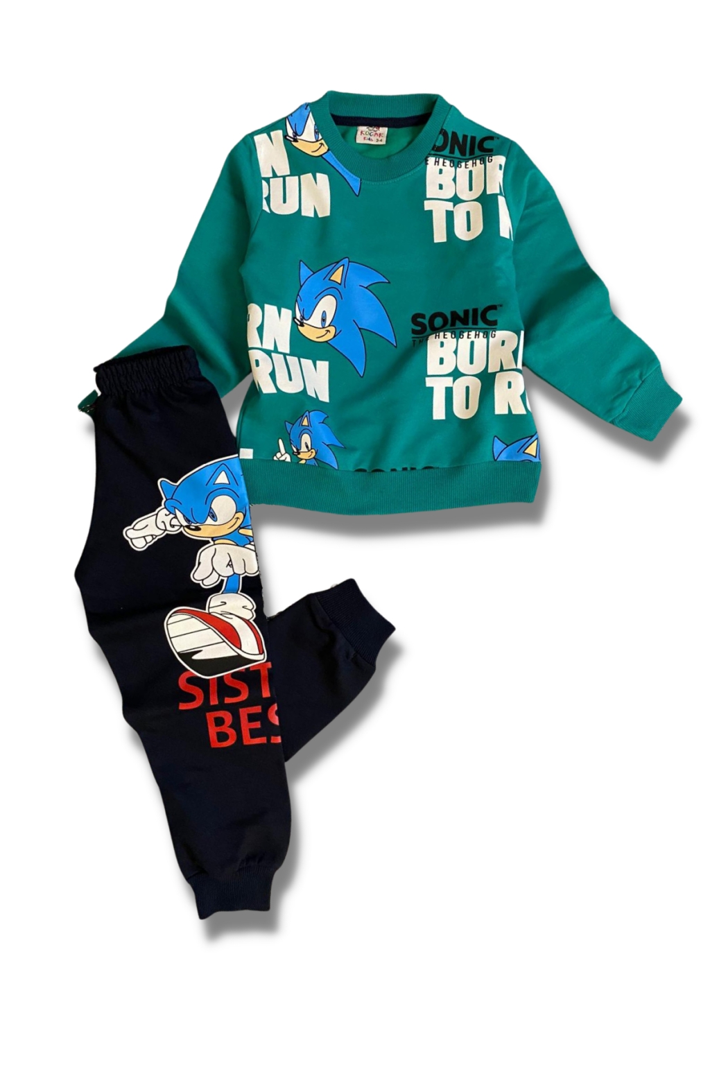 Boys long sleeve sonic set