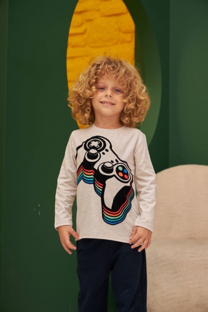 Long sleeve boy`s blouse
