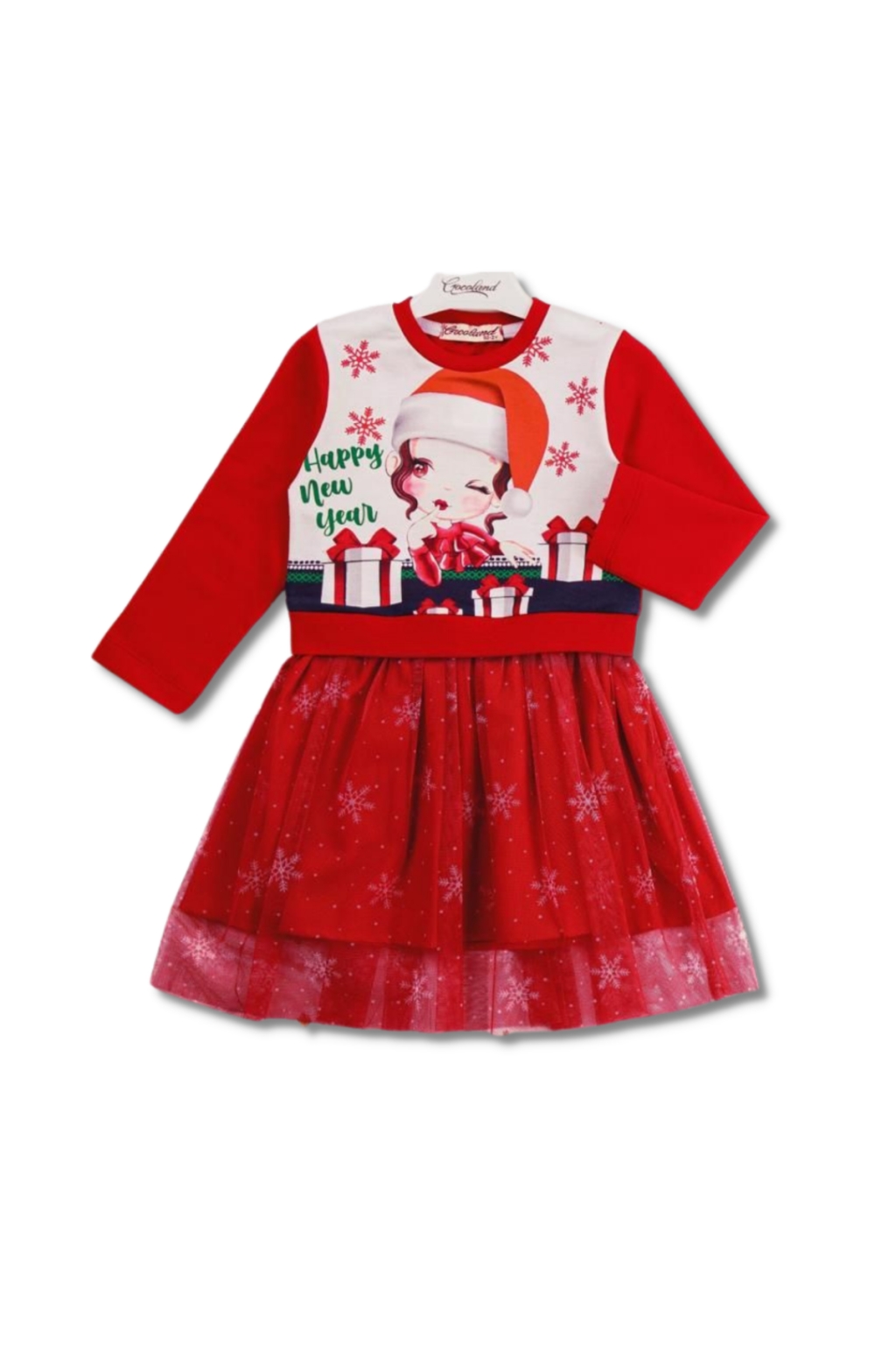 Rochie de craciun cu maneca lunga