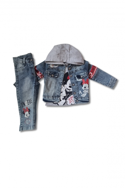Girl`s long sleeve 3-piece set minnie mouse