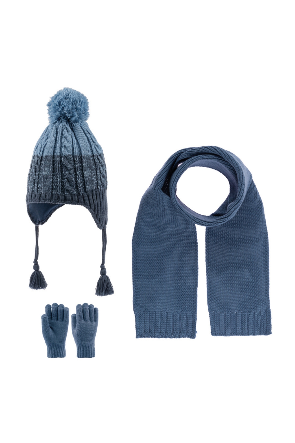 Set of hat, scarf and gloves