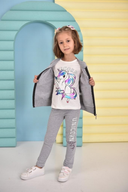 Girl`s long sleeve unicorn set