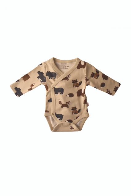 Long sleeve organic cotton bodysuit