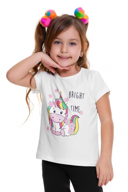 Fata tricou cu unicorn