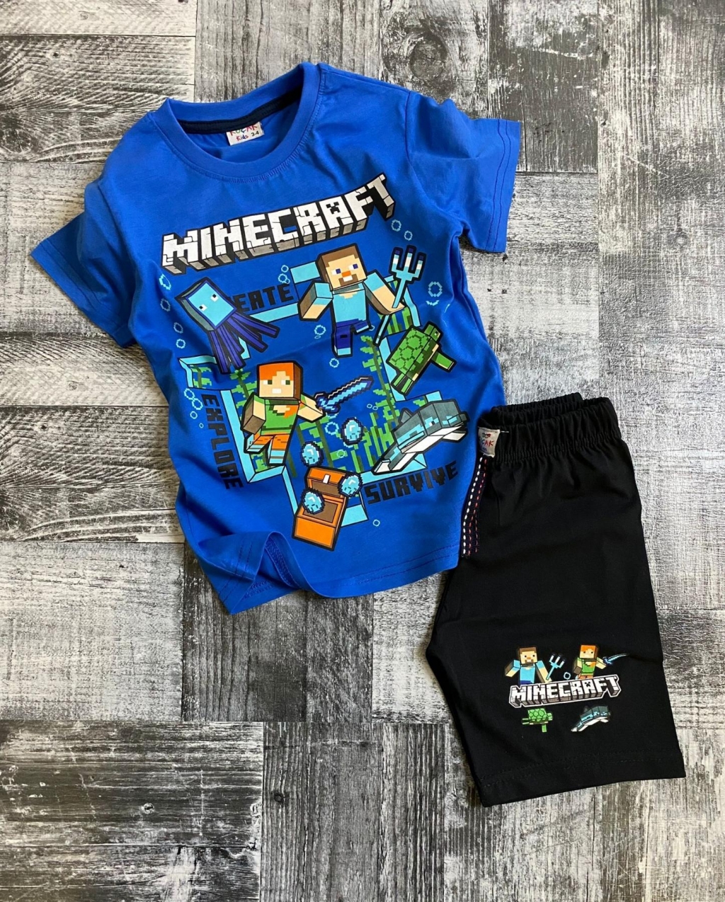 Boy`s minecraft short sleeve set