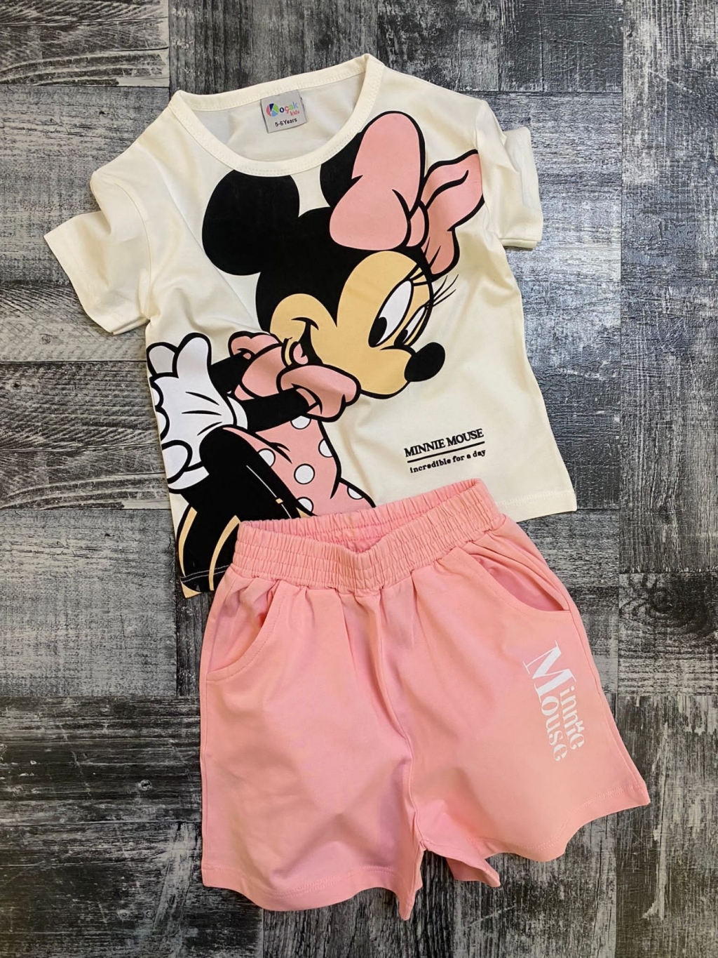 Minnie mouse girl`s short sleeve set