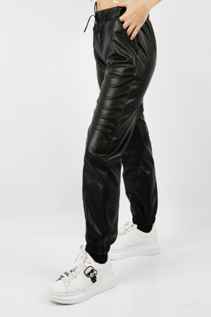 Leather pants girl