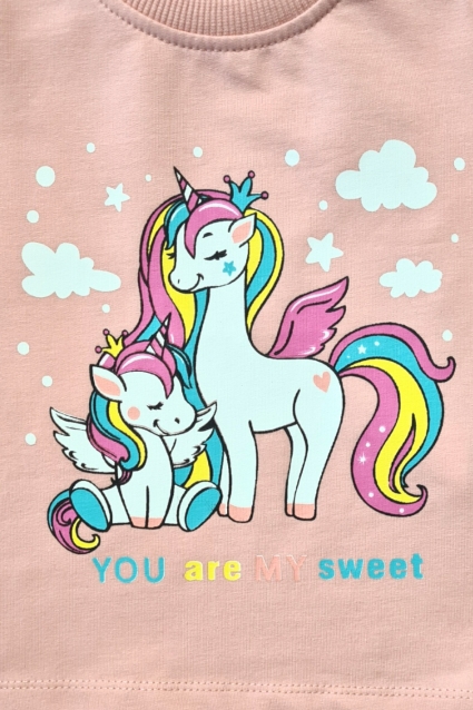 Bluză cu unicorn cu mânecă lungă pentru fată