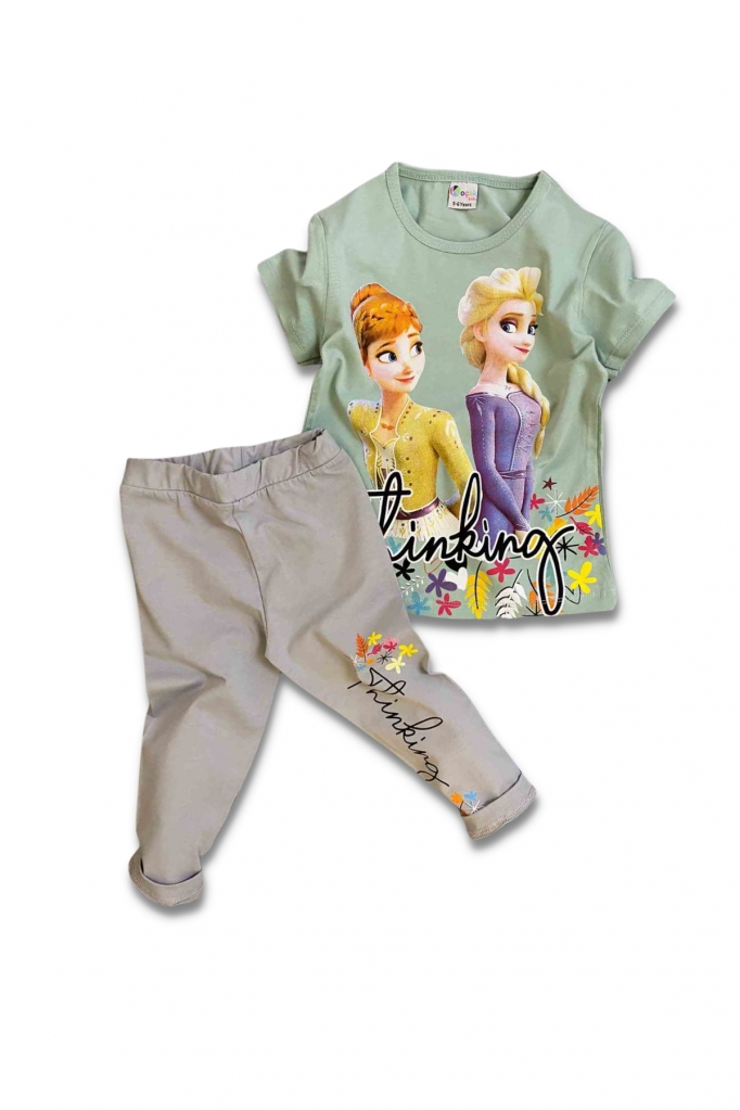 Girl`s frozen short sleeve set