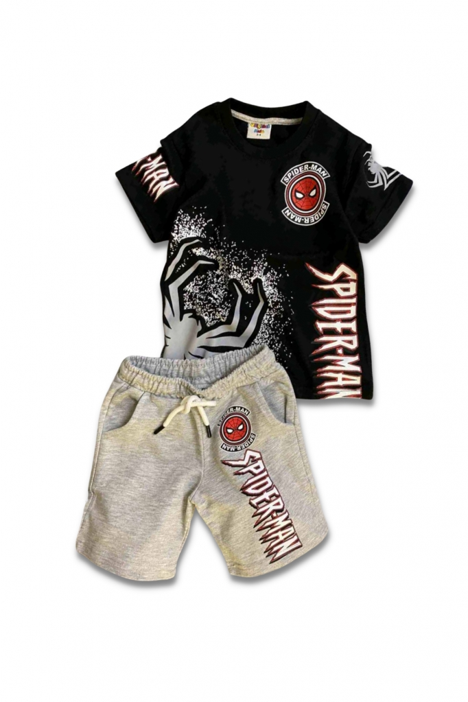 Boy`s spiderman short sleeve set