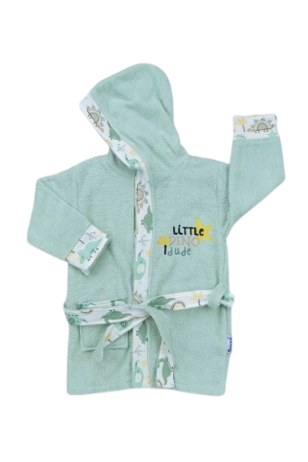 Dinosaur belted bathrobe